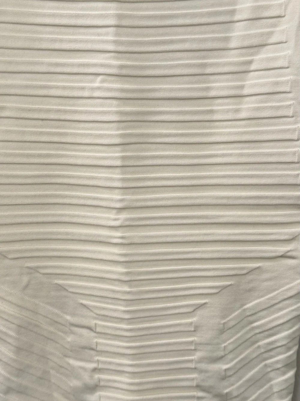 Jonathan Simkhai Ivory Ruched Ribbed Knit Pencil Skirt XS Stretch Designer